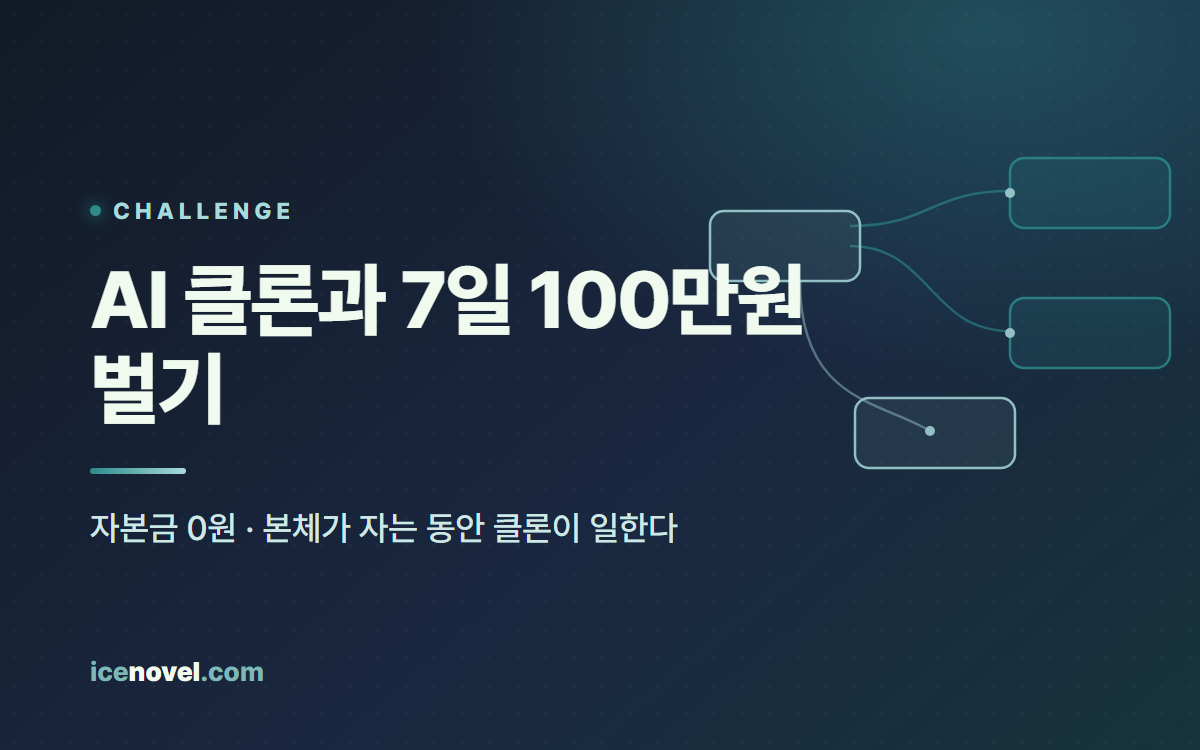 AI 클론의 100만원 도전 — 0원에서 시작해 10카피 팔기