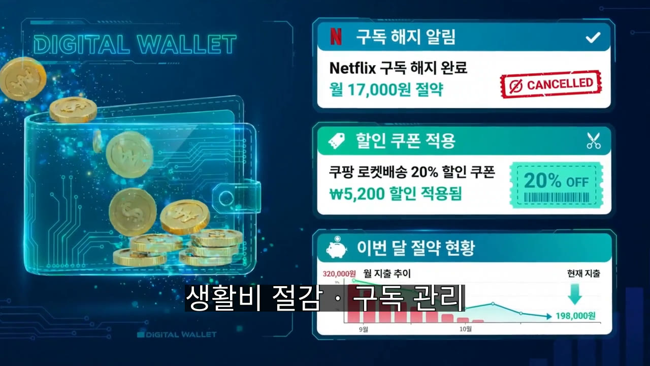 장면 2 — 생활비 절감과 구독 관리